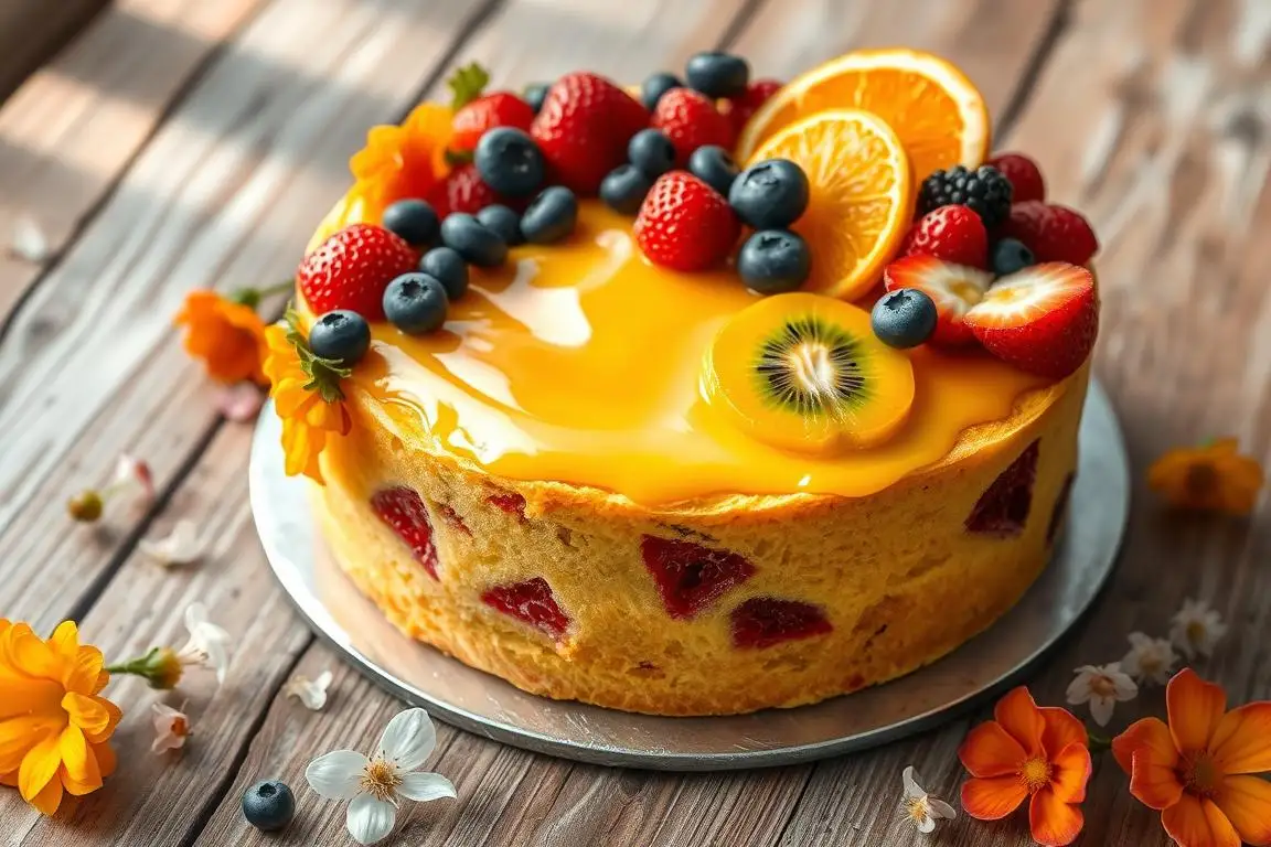 fruit-topped dessert